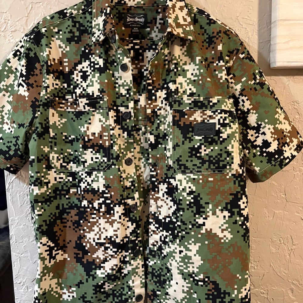 Snoop Dog Camouflage shirt and pants set Medium